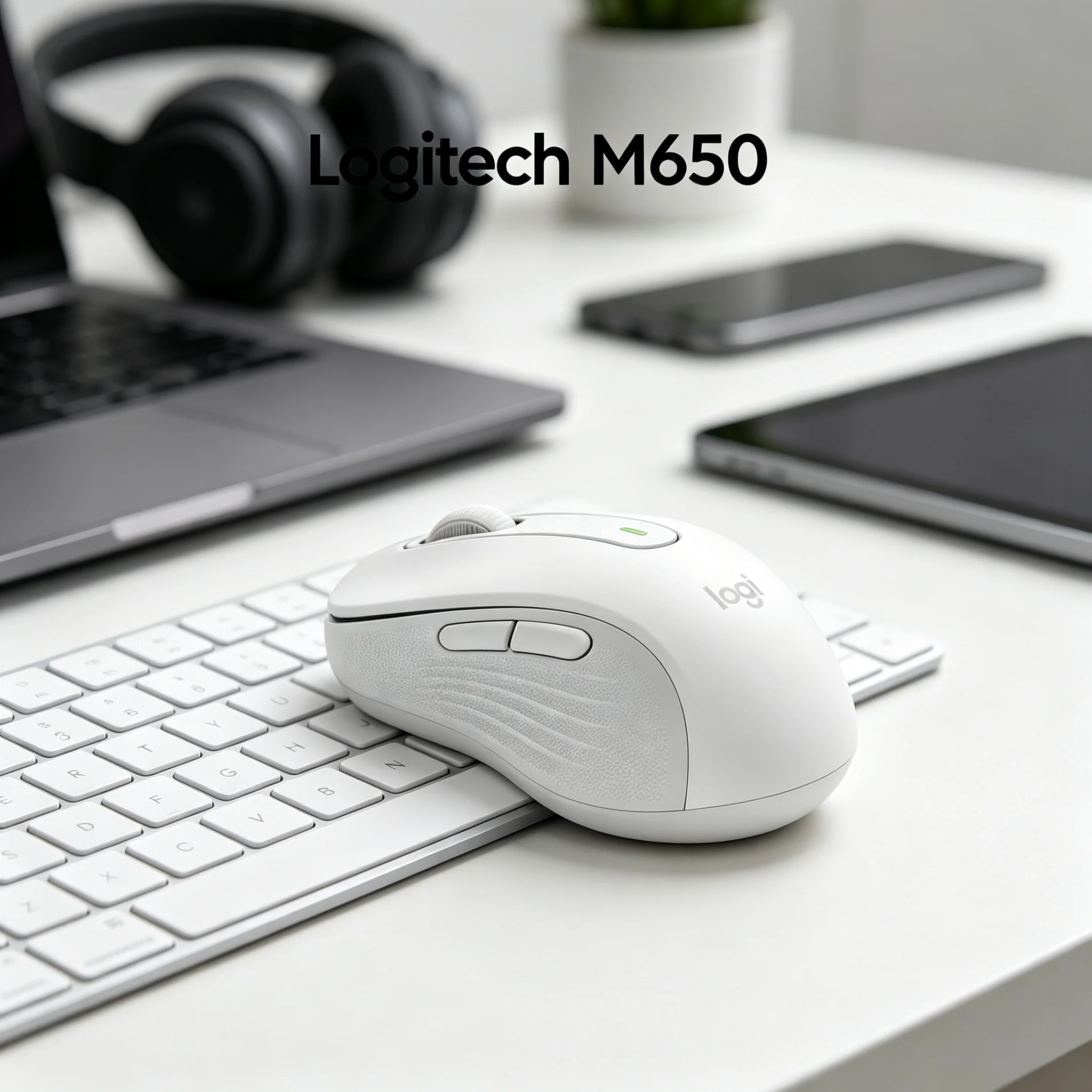 Logitech Signature M650 Bluetooth Logi Bolt Dual Wireless Office Mouse SmartWheel Scrolling Silent Click 5 Programmable Keys Mul