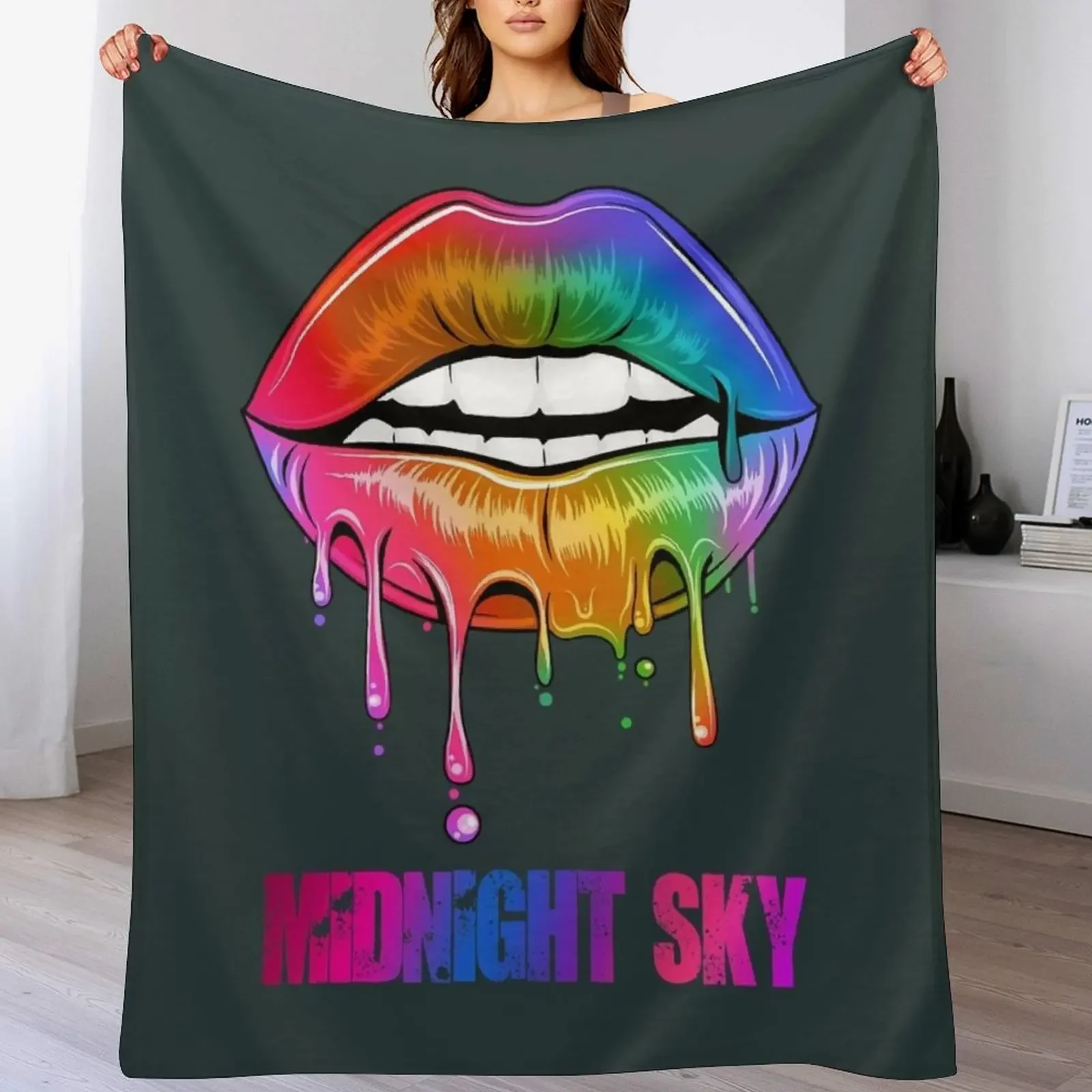 

Midnight Sky Throw Blanket Fluffy Cozy Throw Blanket for Home Decor
