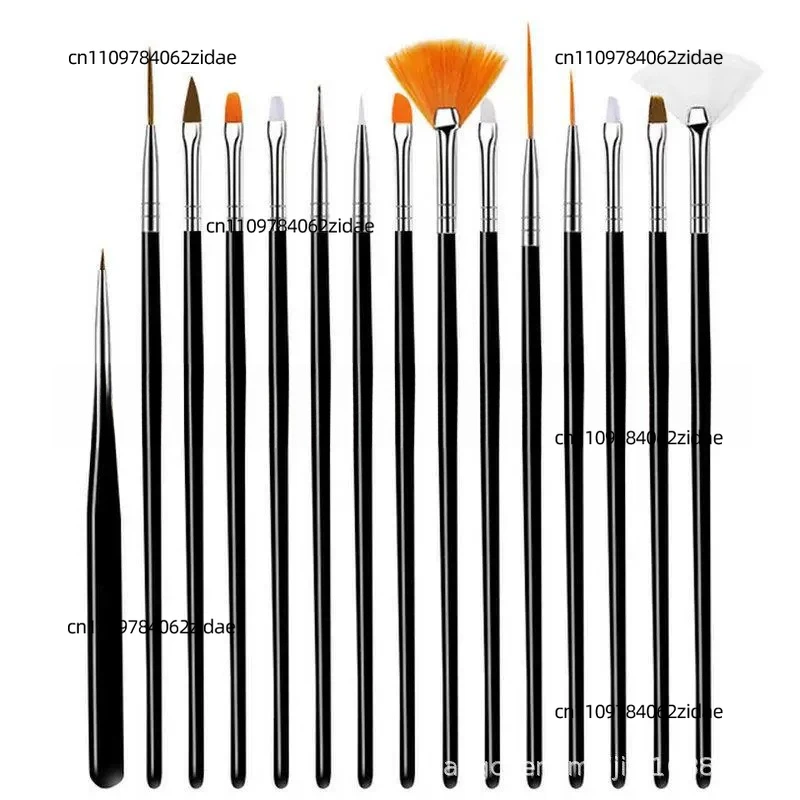 For 31Pcs Nail Art Brush Set Professional Painting Dotting Liner UV Gel Pen Gradient Drawing Manicure Tools Kit