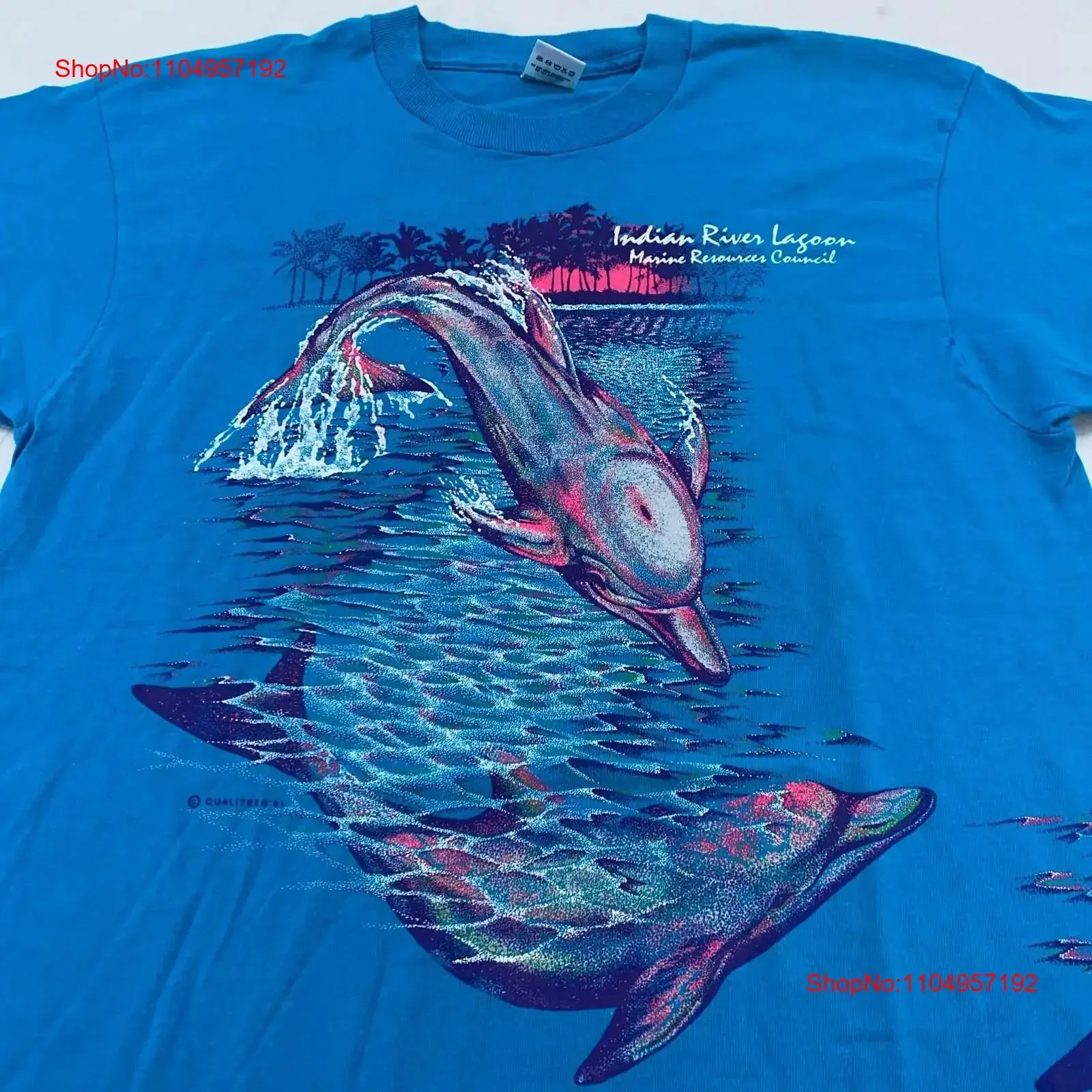 

vtg 90-е DOLPHIN INDIAN RIVER LAGOON MAINE WRAP AROUND PRINT Футболка M L природа винтажная стираная мягкая повседневная стильная футболка