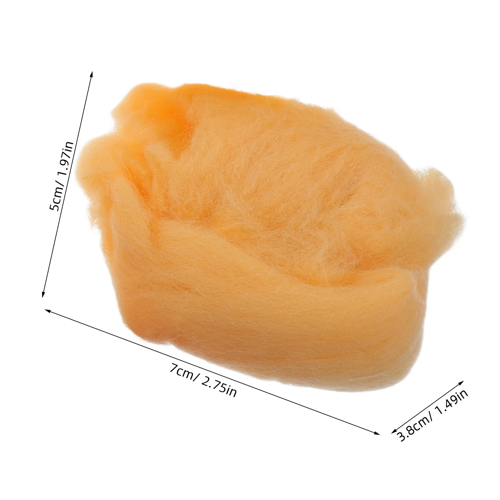 8pcs Needle Felting Wool Orange Wool Roving Felting Material for Beginners DIY Hand Spinning Weaving Crafting Art Projects