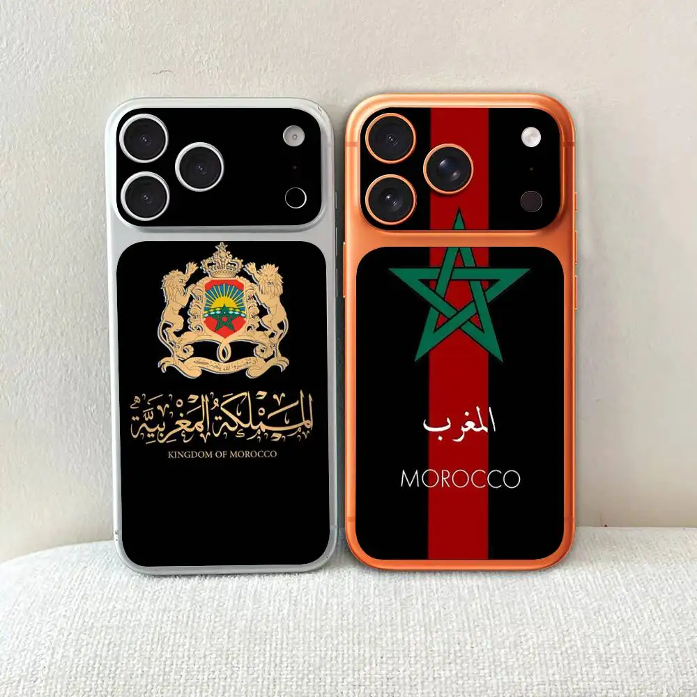 Morocco Map Flag Modern Style Back Decal Sticker Protective Wrap Skin For IPhone 17 Pro 17 Pro Max
