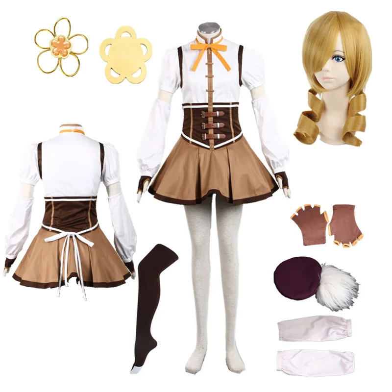 

Anime cosplay Tomoe Mami Costume Tomoe Mami Cosplay Women's Dress Outfit Halloween costume