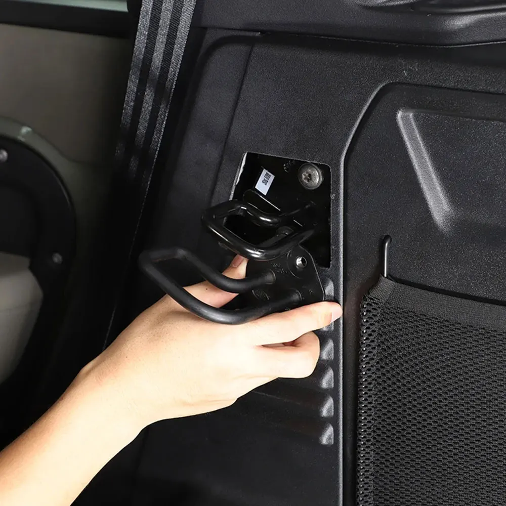 

Для Land Rover Defender 110 2020-2022 детали интерьера автомобиля металлический черный кронштейн регулировки спинки заднего сиденья автомобильные аксессуары
