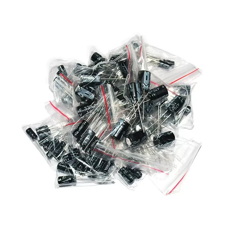 120pcs 12 value kit 1uF-470uF Electrolytic Capacitor Package 50V 1UF 2.2UF 3.3UF 4.7UF 10UF 22UF 33UF 47UF 100UF 220UF 330UF 470