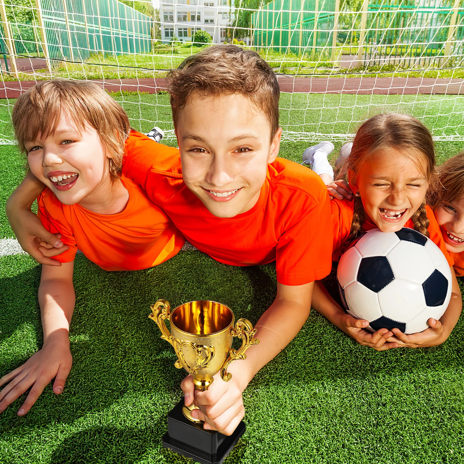

Plastic Trophy for Kids Sports Day Award Miniature Toys Gifts Customizable Cup Medals Soccer Honors School Matches Game