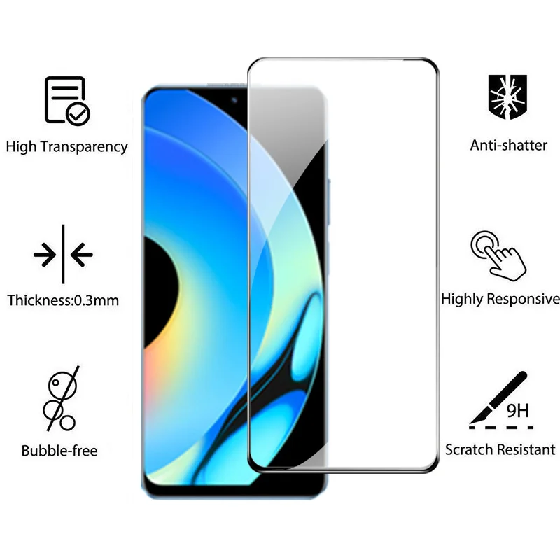 6in1 cristal templado for Realme 10 Pro glass protector 9i realme 9 pro plus glass realme10 4g realme 8i 8 pro screen protector realme 10 pro