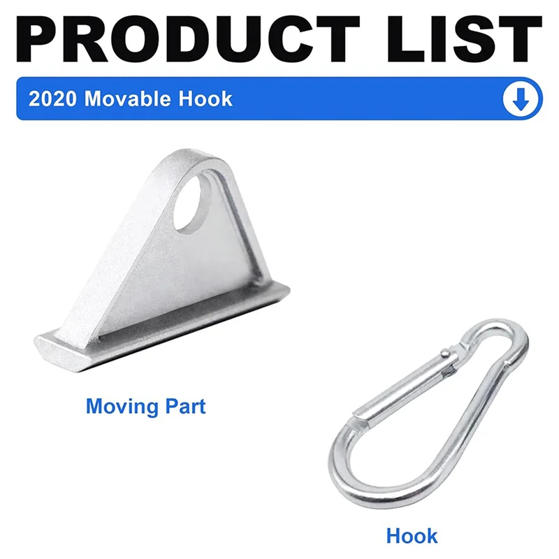 【Flash-Deal!】16 Pack 2020 Extrusion Sliding Hook For 20 Series T-Slot V-Slot Aluminum Extrusion Hardware Silver