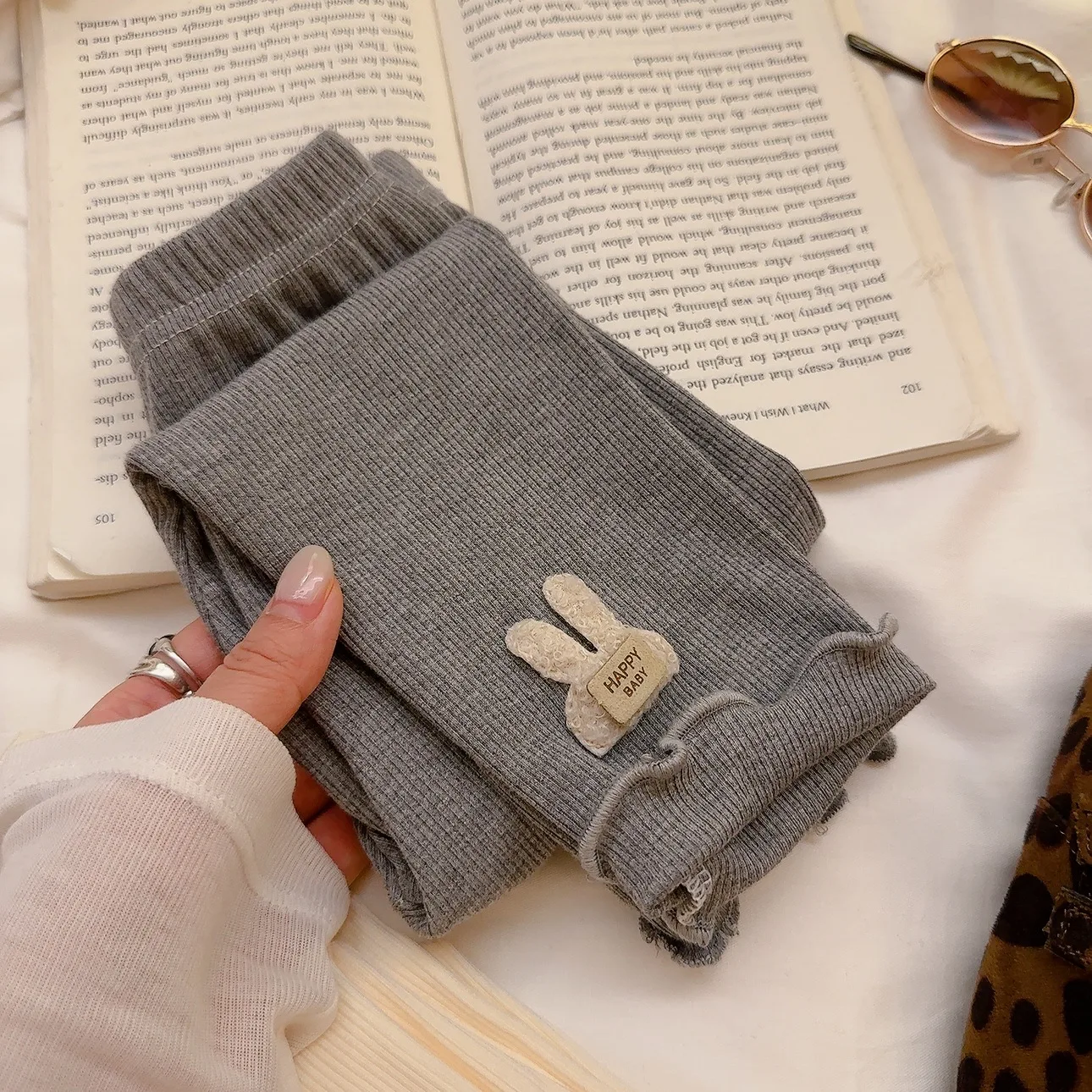 Herbst-Winter Dicke Warme Fleece-Leggings für Mädchen Elastische Schlanke Gestreifte Hosen für Kinder 2-8 Jahre Wärme und Stil in einer Hose – Detail 6