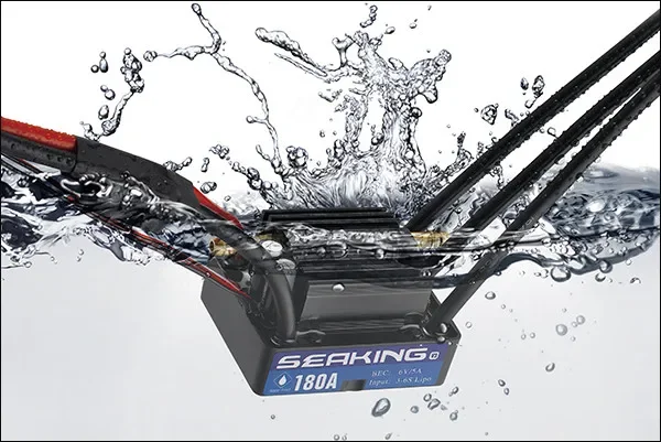 Hobbywing SeaKing 180A V3 2-6s  Waterproof Brushless ESC Water Cooling With 6V/5A BEC System For RC Racing Boat