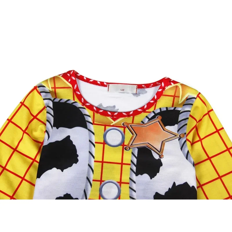 New 2025 Jurebecia Boys Girls Jessie Costume Cowgirls Long Sleeve Top Pants Fancy Outfits Halloween Dress Up Clothes wat160