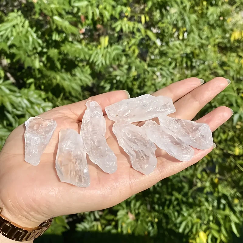 Natural White Crystal Backbone with Unique Growth Striations, Perfect for DIY Jewelry Making, Best Gift Choice for Her