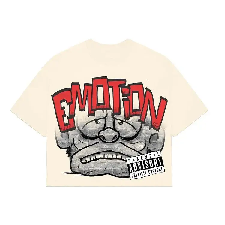 Y2K Summer High Street Short Sleeves Vintage Cartoon Monster Print Cotton T-Shirt Oversize Tshirt Casual Loose Streetwear Unisex