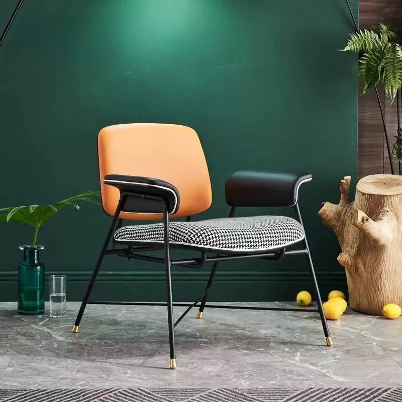 Light luxury modern simple living room balcony thousand bird grid negotiation leisure chair