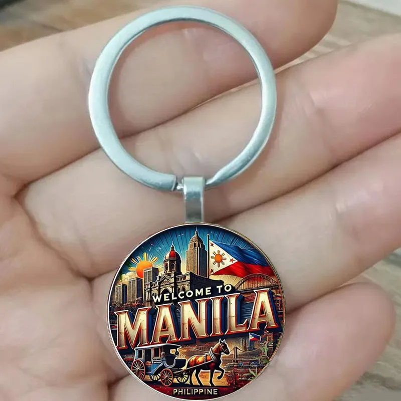 Llavero Manila Skyline y Jeepney diseñado Manila