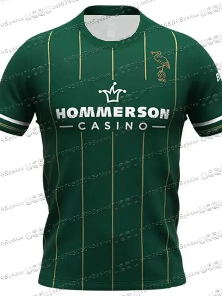 Nederlands retro sportshirt T-shirt Ado Den Haag gestreept geruit bedrukt voetbalshirt fitnessshirt met korte mouwen heren T-shirt - afbeelding 2