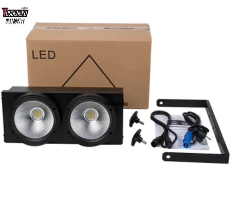 8 pieces Audience DMX Blinder Cob 2x100w warm white + cool white Led Blinder stage studio audience blinder show light