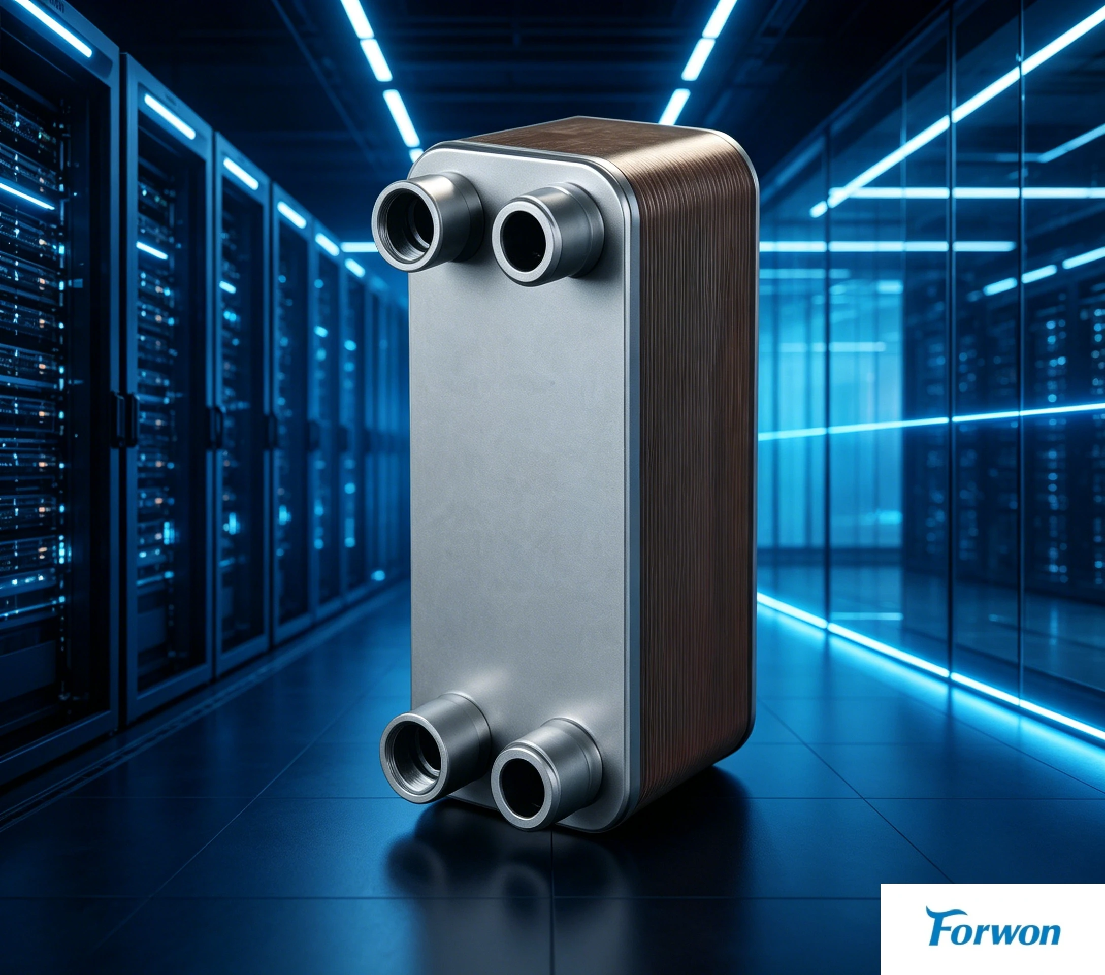 Plate Heat Exchangers Data Center Coolant Distributor Unit CDU Compact Size Durable Easy Clean High Efficiency Stainless
