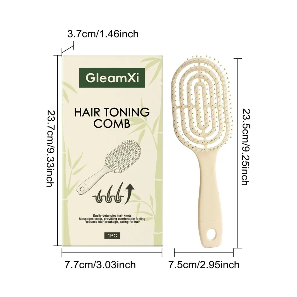 Hollow Out Massage Comb Soft Tangle-Free Smooth Brush for Tangled Wet Curly Hair Voluminous Silky Hair Scalp Massager Comb