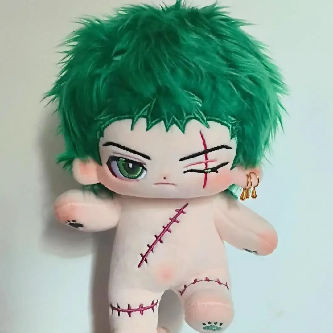 20cm Dress-up Puppet COS Anime One Piece Zoro Roronoa Cartoon Children's Adult's Cute Stuffed Plush Doll Birthday Gift Toys