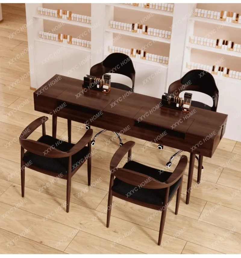 LL Dressing Manicure Table Japanese Solid Wood Storage Modern Nail Tables Simple Nail Artist Salon Furniture Nail Desk