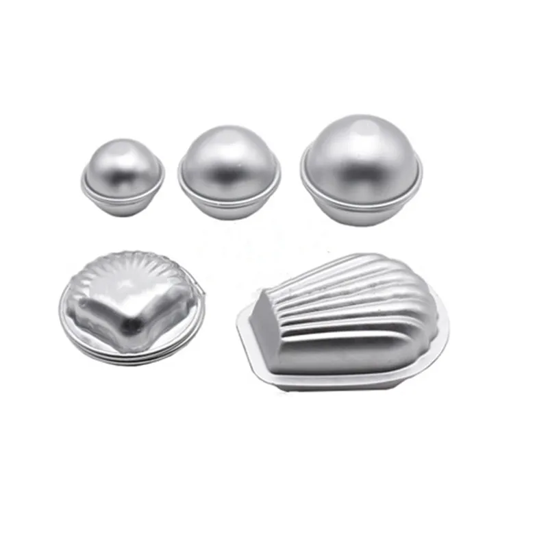 2pcs Bath Bomb Molds Aluminium Alloy Salt Ball Mould for Soap Shower Homemade DIY Bathing Chocolate Cake Pudding Making Tools