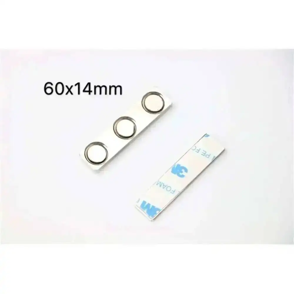 10 Stück selbstklebende Namensschild-Magnet aus Metall, stark magnetisch, Namensschild, Ausweishalter, Verschlusshalter, Kartenanhänger,