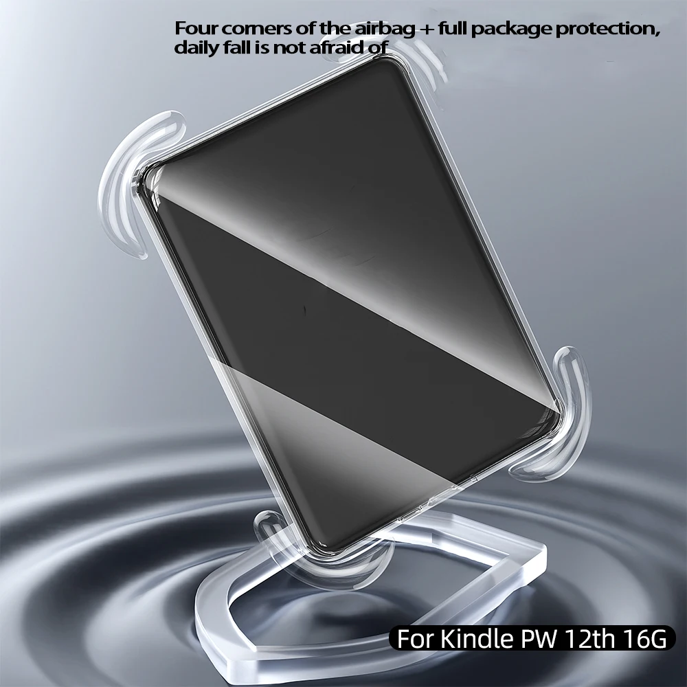 Tablet Transparent Protective Cover for Kindle Paper White 2024 12th Generation 4 Corner Anti-fall Anti-scratch Dustproof