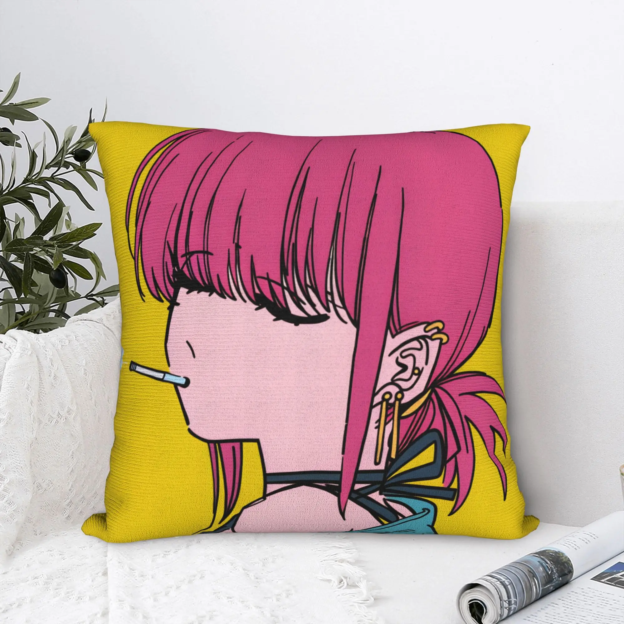 Smoking Behind Supermarket Yamada Pillow Case  Novelty Pillow Cover Comfy Pillowcases For Living Room Sofa