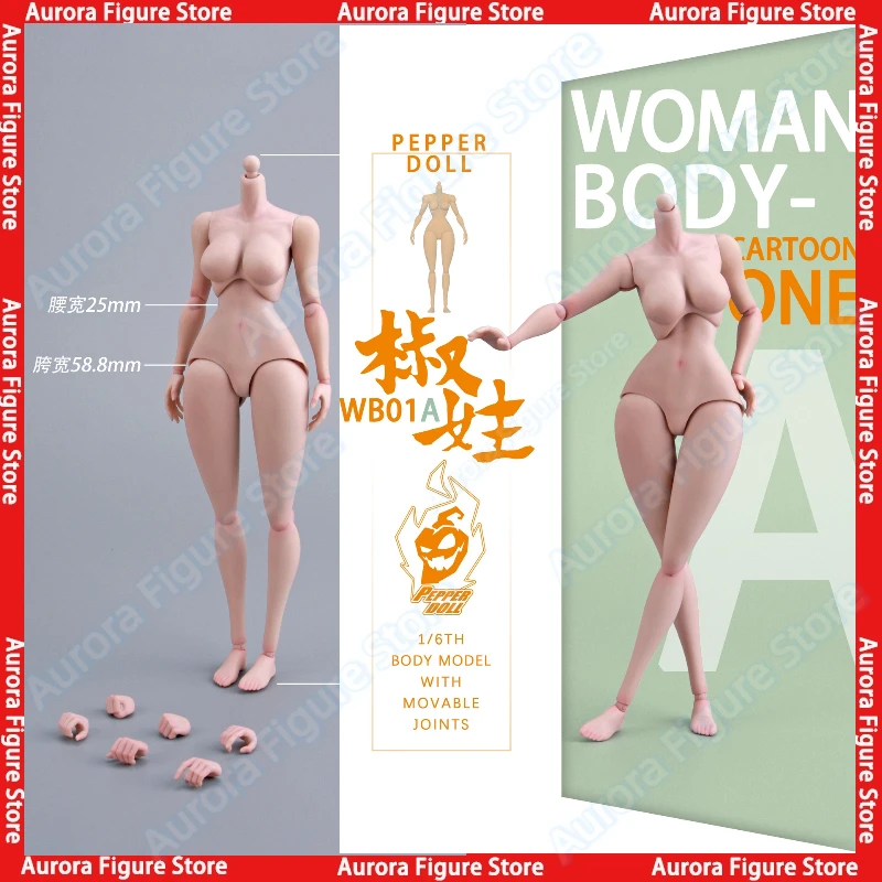 

В наличии Chili Toys PEPPER DOLL WB01A 1/6 Модель тела с подвижными суставами Женское тело Мультфильм One Аниме Фигурка Игрушки ПВХ