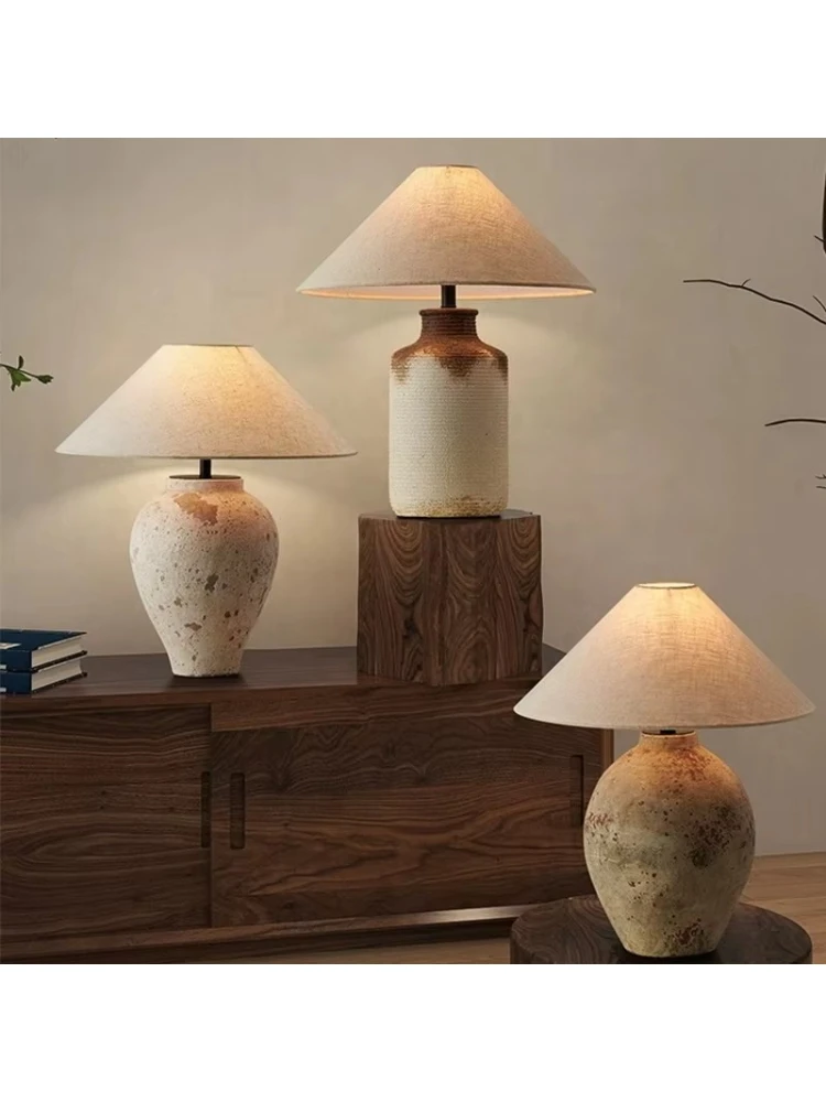 Handmade Light Emitting Diode Ceramic Table Lamp Modern Corner Vintage Living Room Bedroom Decorative Table Lamp