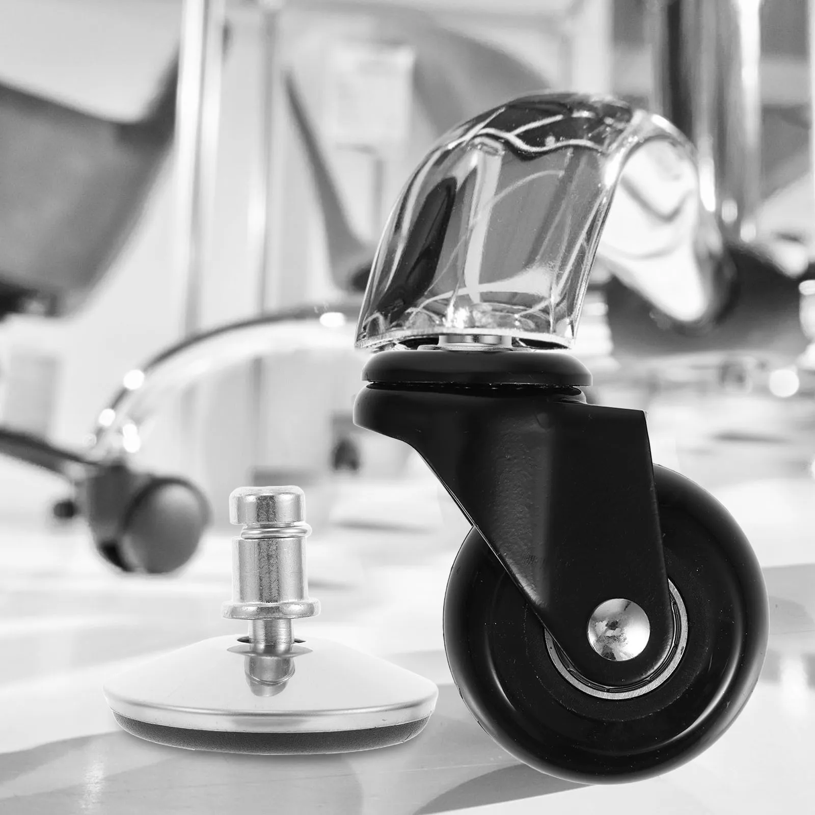 

5pcs Office Chair Leveling Feet Adjustable Height Swivel Base Heavy Duty Metal Furniture Legs Floor Protection Replacement Parts