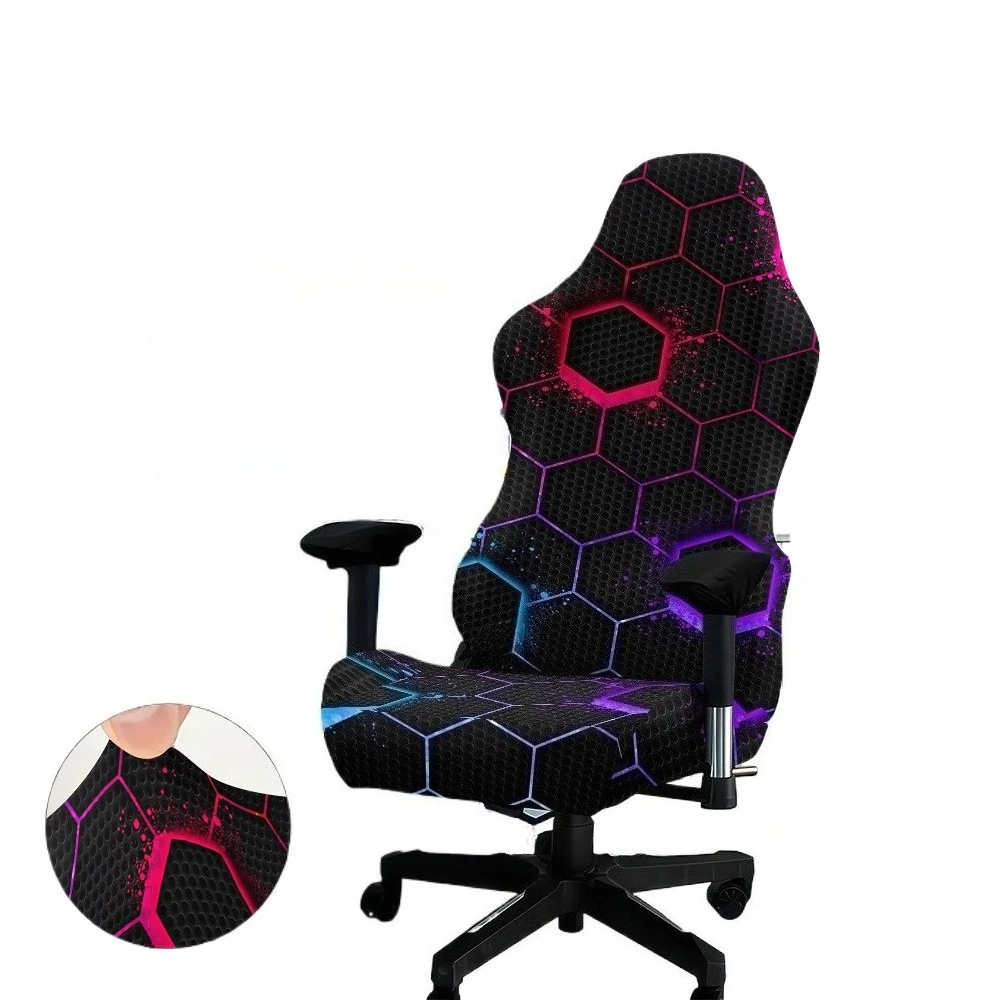 Gaming Chair Cover Stretch Spandex Office Chair Covers Anti-dirty Computer Seat Chair Cover Removable Slipcovers Office Decor