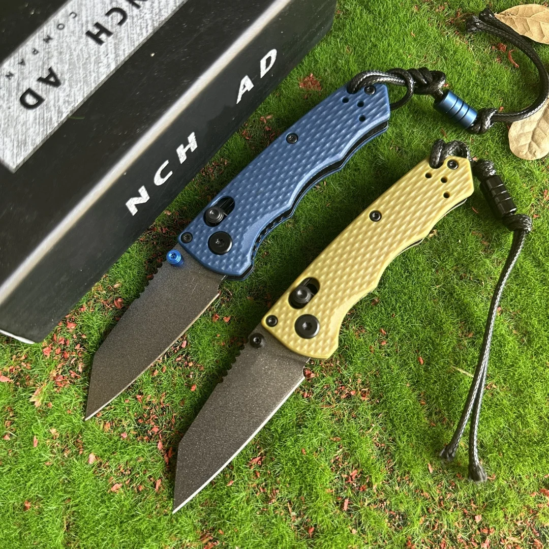 BM290 나이프 - 접이식 칼, 포켓 나이프, 나일론 섬유 미끄럼 방지 손잡이, 낚시, 하이킹, 생존용, 남녀 선물용