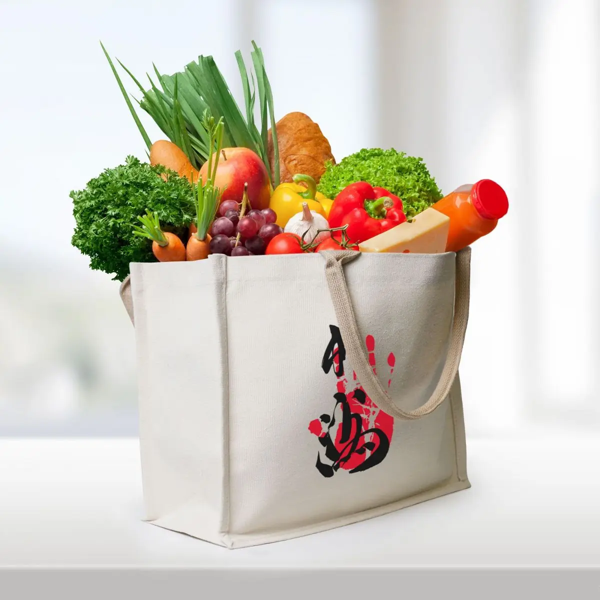 Hakuho Sumo Tegata Tote Bag Canvas shoulder bag bag for beach supermarket folding