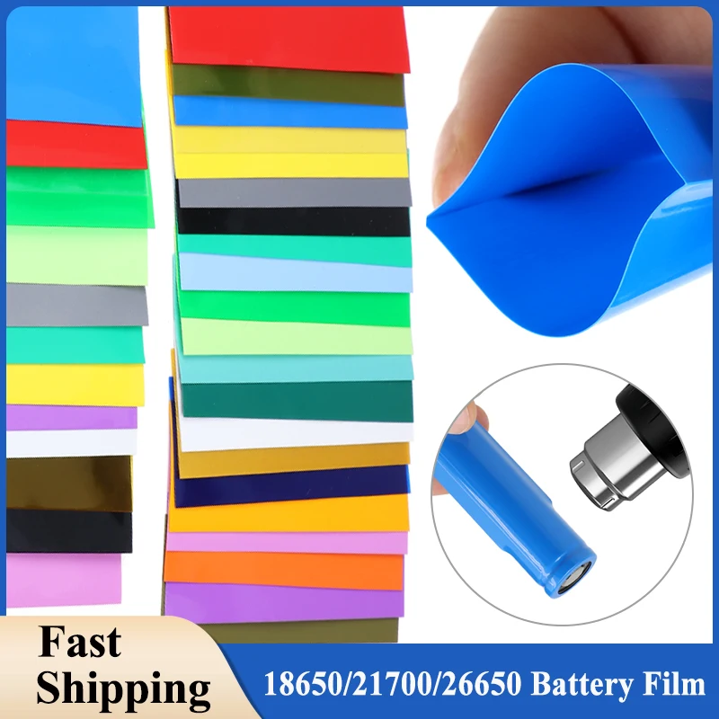 

50 ~ 2000pcs PVC Heat Shrink Tubing 18650/21700/26650 Lithium Battery Films Pre-cut Shrinkable Sleeve Protect for Batteries Wrap