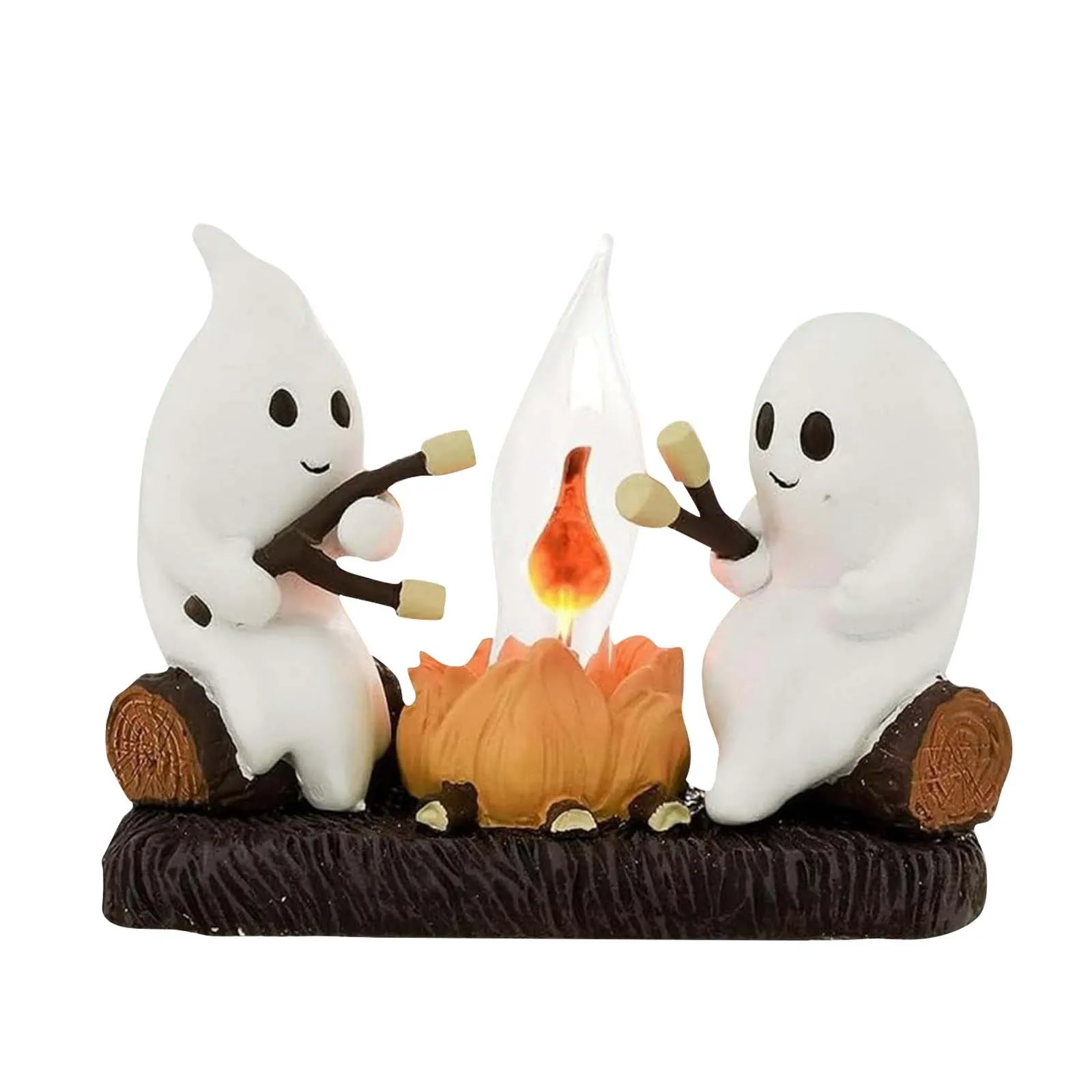 2024 New Creative Simulation Ghost Bonfire Night Light Funny Cute Chost Lamp For Children\'s Room Halloween Decoration Home Decor