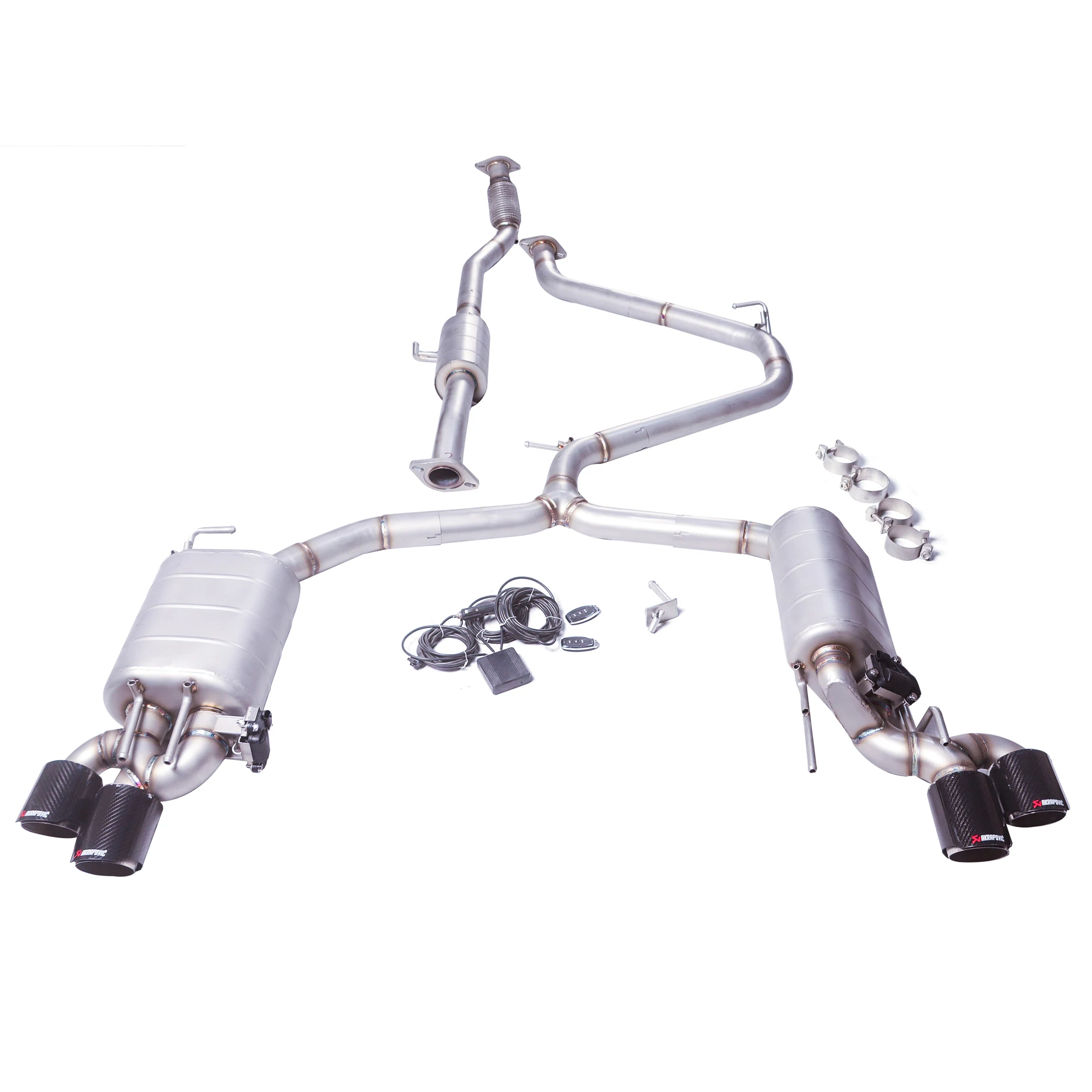 

Suitable for 2024 Toyota Camry hybrid catback exhaust muffler, 304 stainless steel remote control electric valve exhaust system