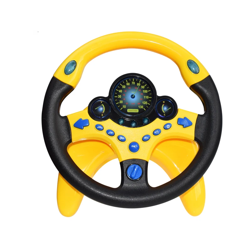 Simulation Steering Wheel Toy With Sound Light Baby Electric Car Steering Early Educational Toys For Kids