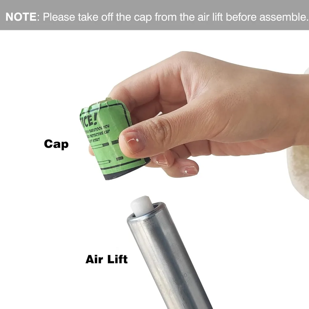 YOUNUOKE 24 Inch Metal Black Adjustable Swivel Counter Height Bar Stools Set of 2 for Kitchen Island