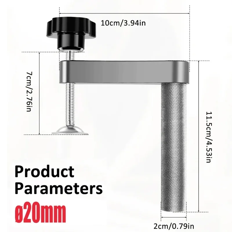 Manually adjustable quick fix clamp woodworking tool aluminum alloy fixed clamp 19mm workbench dog clamp