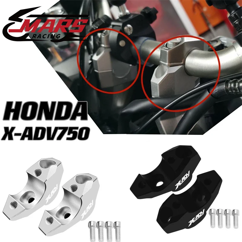 Motorcycle Aluminum Handlebar Riser Heighten Handle Bar 35mm Height For HONDA NEW X-ADV750 X-ADV 750 xadv750 2017-2020 2021 2022