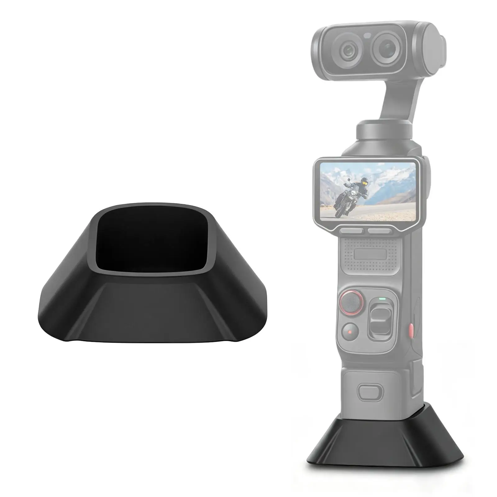 For Insta360 Luna Ultra PULUZ Silicone Dock Desktop Adhesive Base Bracket