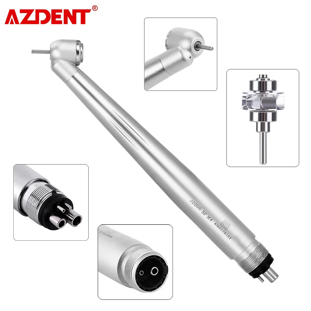 Dental 45 Degree Surgical High Speed Handpiece Standard Head Push Button Single Way Spray Handpiece Dentists Tools