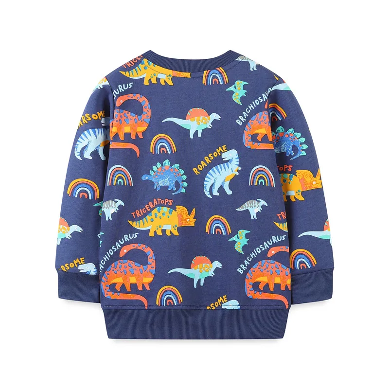 Jumping Meters Halloween Pumpkin Sweatshirts for Kids 2-7T Boys Girls Autumn Spring Festival Tops Animal Theme Kids' Clothing