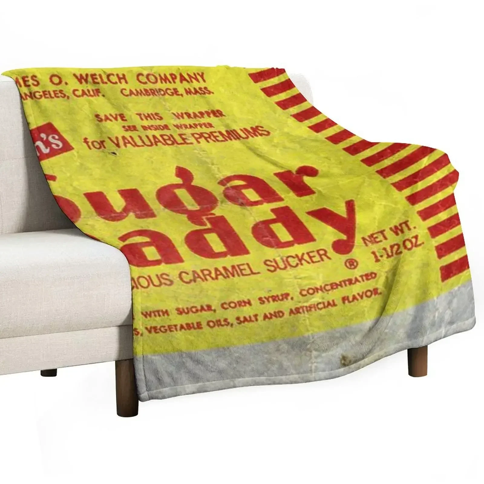 

Sugar Daddy Wrapper Throw Blanket Custom Quilt Warm Blankets