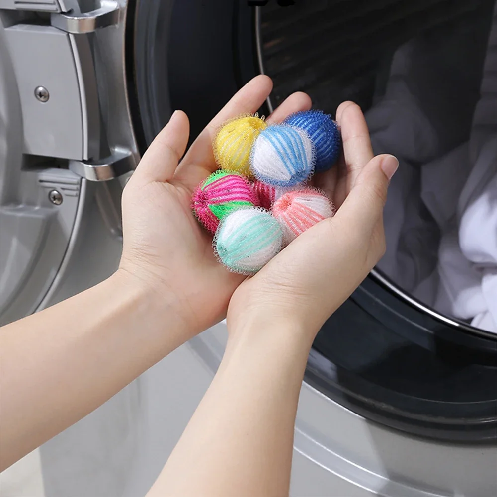 Decontamination Laundry Balls to Prevent Hair and Dirt from Sticking to Clothes, Reusable Nylon Mesh Washing Balls