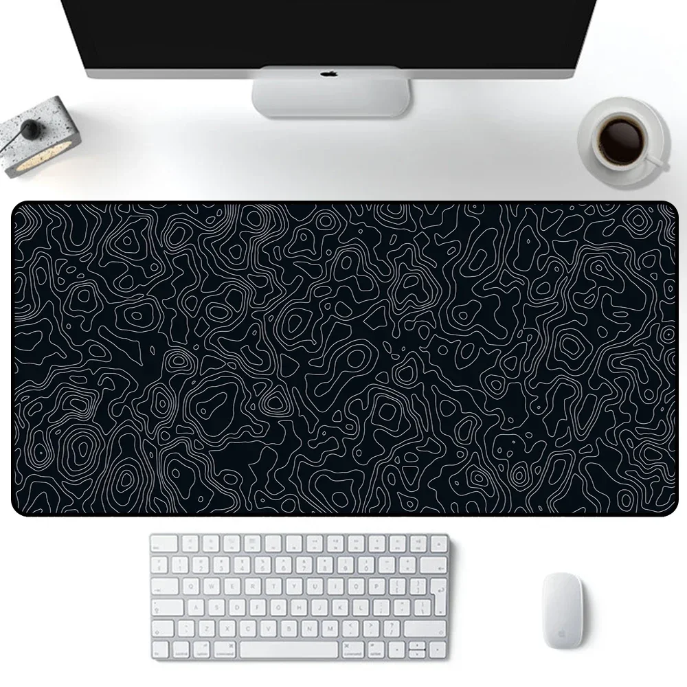 

Big Art Mousepad White Black Desk Protector Pad on The Table Pads Computer Mat Xxl Mouse Pad Extended Pad Deskmat Office Carpet