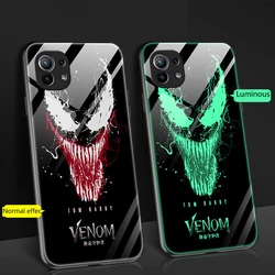 Luminous Glass Case For Xiaomi POCO F5 Pro F3 M3 Mi 11 Lite 5G NE 11i 12 Pro Back Cover For Redmi K40 Gaming K40Pro 12C 10A