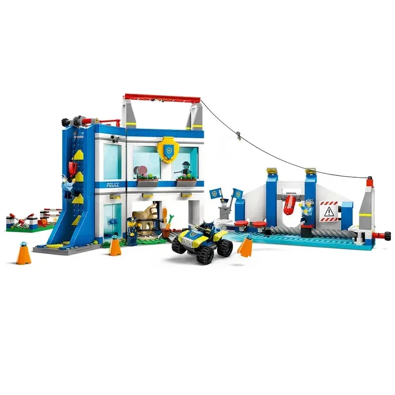 Совместимые наборы, городская серия, строительные блоки 60372, полицейская обучающая академия, полицейская машина, полицейская машина, детские игрушки, подарки